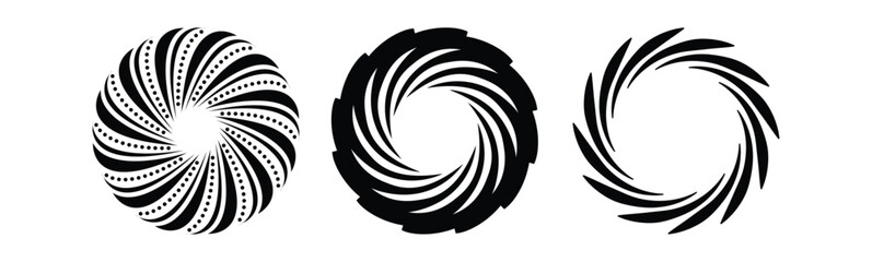 Fototapeta premium Set design spiral circle illustration