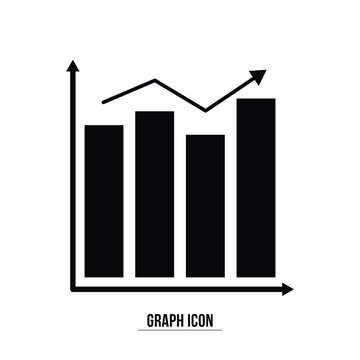 Graph chart vector icon set. growth increase and decrease sign. economy rise and decline symbol. upward or downward trend bar chart icon. profit and loss statistics in eps 10.