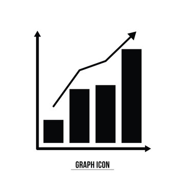 Graph chart vector icon set. growth increase and decrease sign. economy rise and decline symbol. upward or downward trend bar chart icon. profit and loss statistics in eps 10.