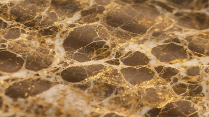 Close-up of a luxurious marble texture with gold veins