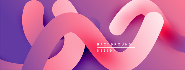 Abstract flowing shapes, vibrant pinks, purples create modern background. Smooth gradients suggest movement, depth.