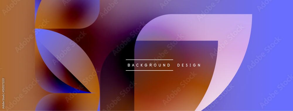 Leinwandbilder abstract fluid shapes, vibrant colors blend. gradient design creates modern visual impact. smooth tr