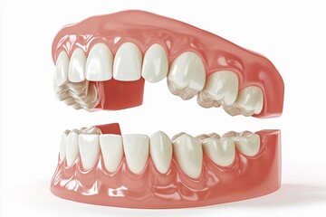 Obraz premium Dental implant positioned securely in the jaw surrounded by natural teeth demonstrating effective oral restoration