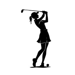illustration of a golfer image vector 