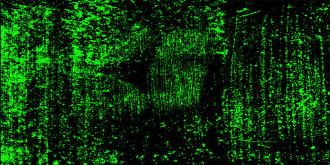 Obraz premium Grunge bright neon background. Green scuffs on a black wall. Dirt grunge distress texture. Overlay grunge. Alpha channel.vector ilustration