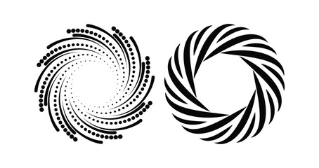 Set design spiral circle illustration