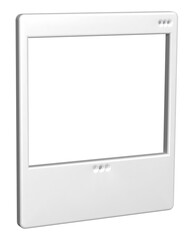 3D polaroid frame transparent PNG