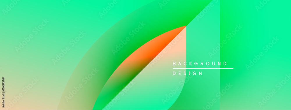 Poster Abstract gradients blend, creating dynamic visual flow. Soft curves intersect, forming modern background design. Colors transition smoothly.
