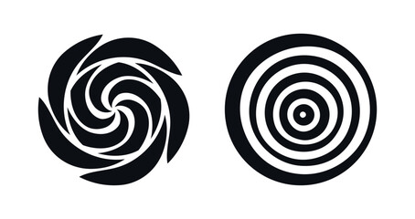 Set design spiral circle illustration