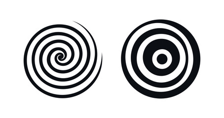 Set design spiral circle illustration