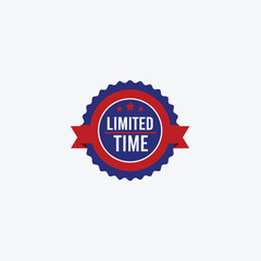 Limited Time Offer Badge Vector Art Silhouette Design