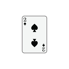 Playing card poker icon vector logo template illustration