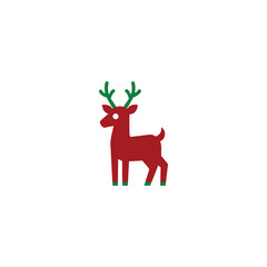 Reindeer Icon Vector Art Silhouette Design