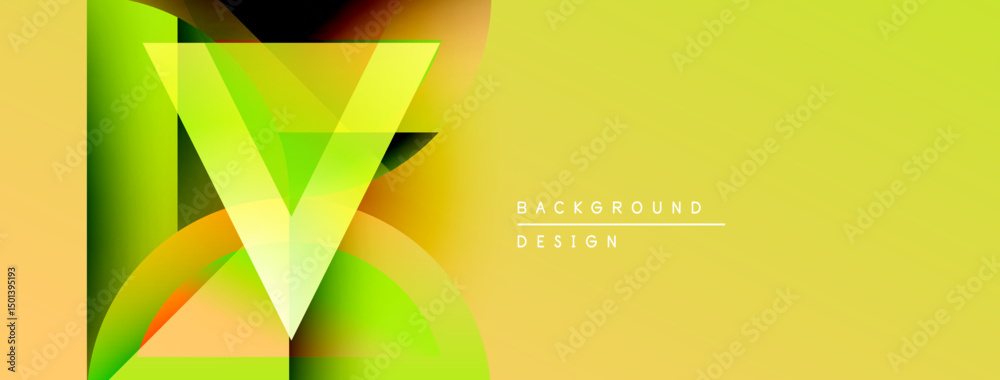 Leinwandbilder abstract geometric design. yellow, green hues create dynamic visual effect. modern background suitab