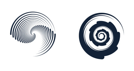 Set design spiral circle illustration