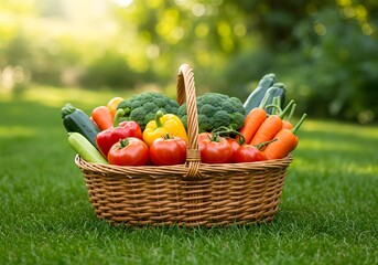 Fototapeta premium fresh vegetables in a basket