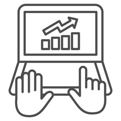 Monitoring  Outline Icon Element For Design