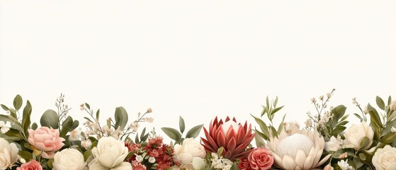Floral bouquet border