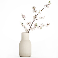 3D illustration Bouquet Sakura Branches Cherry Blossom Magnolia  isolated on white background