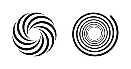 Set design spiral circle illustration