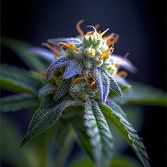 Cannabis plant macro detail