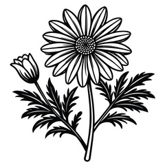 Adobe Illustrator Flower Icons Editable stroke. In set icons as Medical herbs, Leaf, Plant, Rose, Bouquet