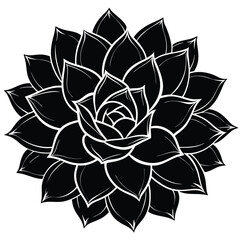 Hand Painted Pastel Green Succulent Plant Isolated. Natural Abstract Pattern, Clip Art, Design Elment. Garden Foliage. Tropical background, tropical design element, summer concept. Party flyer templat