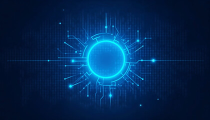 Obraz premium Blue Circuit Board Illustration