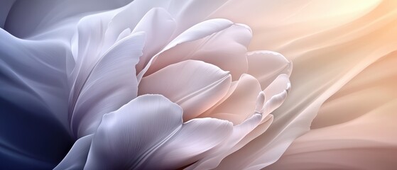 Soft petals abstract art
