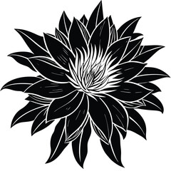 Adobe Illustrator ArtworkTrout Lily Flower Single Line Drawing with Editable Stroke and Boho Color Elements