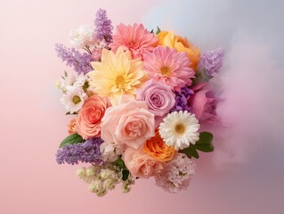 Pastel flowers arrangement