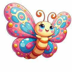 Vector Cartoon Butterfly