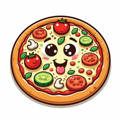 Vector Cartoon Pizza