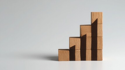 Wooden block featuring a graph symbolizing economic stability and trends in the context of political and economic insights