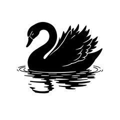 Obraz premium illustration of goose swan vector 