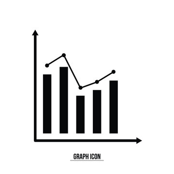 Graph chart vector icon set. growth increase and decrease sign. economy rise and decline symbol. upward or downward trend bar chart icon. profit and loss statistics in eps 10.