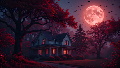 a dark night in an abandoned house 4k pc wallpaper