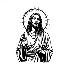 outline of Jesus Christ silhouette 