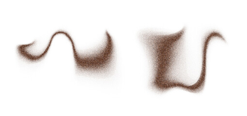 Flying cocoa or coffee powder splash with chocolate dust swirl isolated on white. 3D top view illustration of cacao explosion