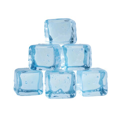 Crystal Clear Ice Cubes Stack – High-Resolution Transparent Ice Blocks on Black Background.