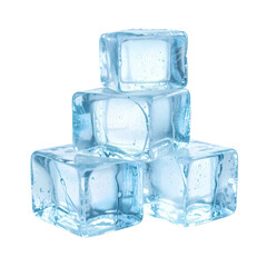 Crystal Clear Ice Cubes Stack – High-Resolution Transparent Ice Blocks on Black Background.