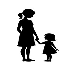 silhouette of a mother