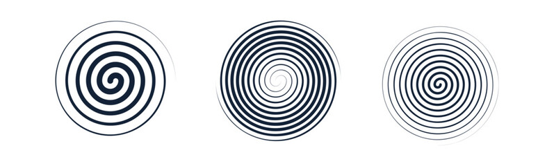 Set design spiral circle illustration