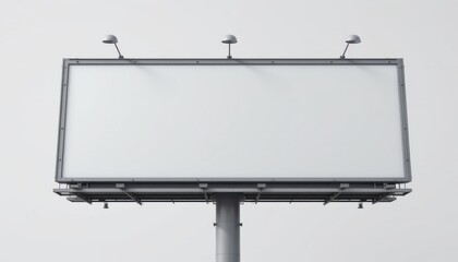 Obraz premium Blank billboard advertising space urban setting outdoor display minimalist design wide angle view marketing opportunity