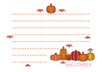  ハロウィン■ハロウィンパンプキンの便箋
