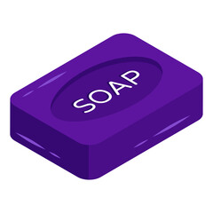 A creative design icon of soap available for instant download 