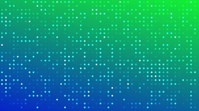 modern blue green gradient background, dot matrix  for digital and tech interface design with glowing particles in futuristic abstract visual, data and communication networks