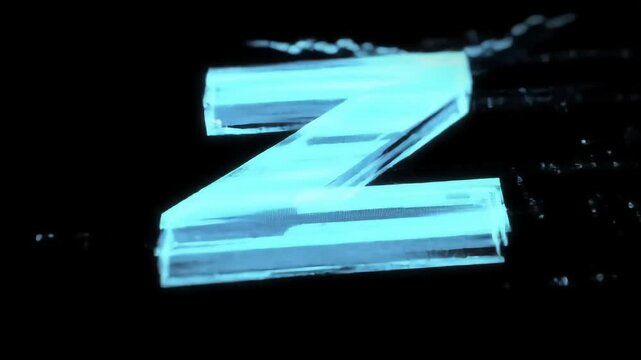 Abstract light blue letter z graphic design