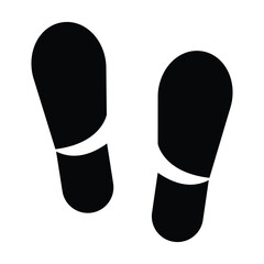 shoe foot paint icon, vector illustration of a foot print.
