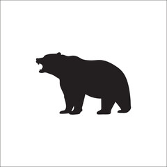bear,silhouette,forest high resolution vector wild animal for nature branding outdoor adventures content for social platforms and digital promotion strength and wilderness themes